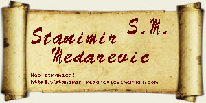 Stanimir Medarević vizit kartica